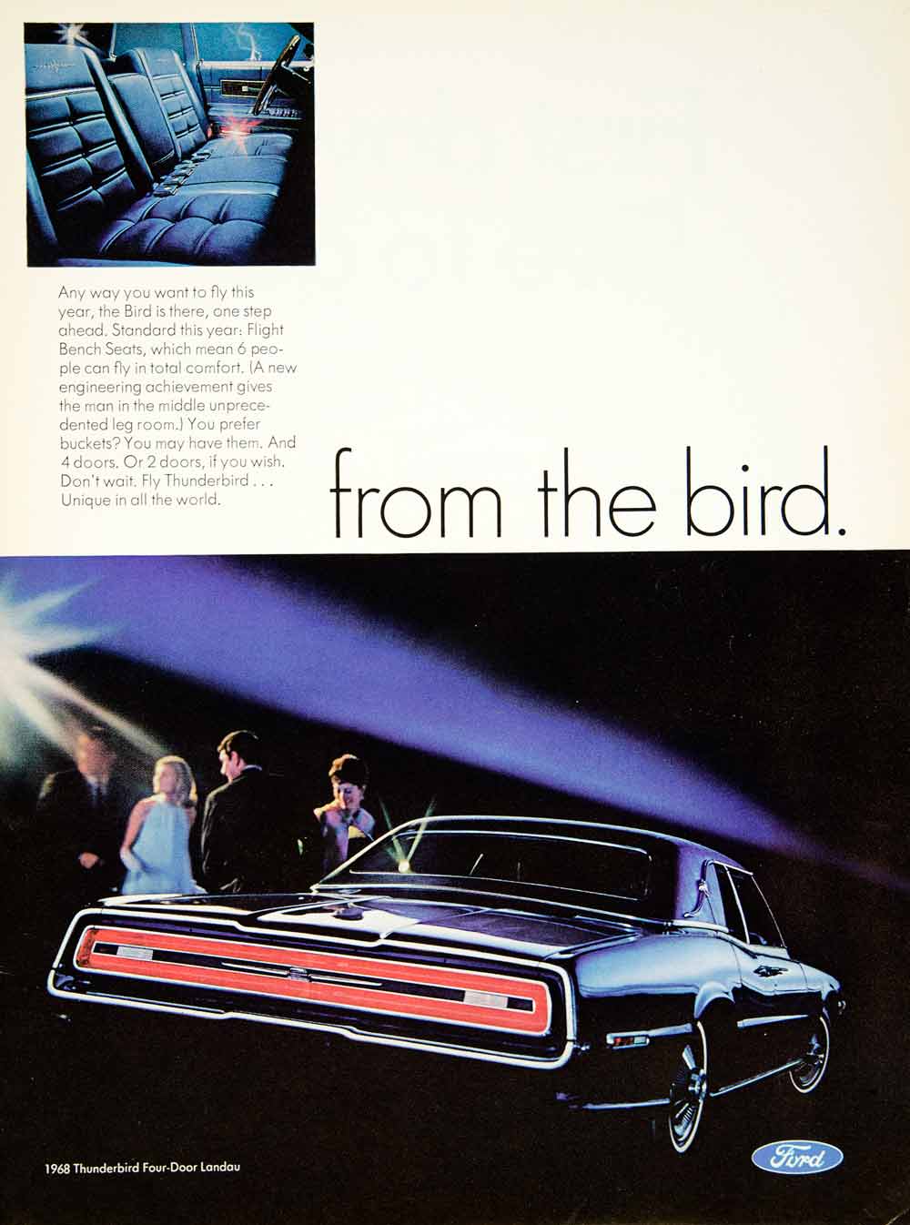 1967 Ad 1968 Ford Thunderbird Hardtop Car Automobile Classic Four-Door YMMA3