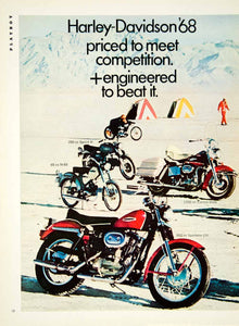 1968 Ad Harley Davidson Motorcycles Sprint H Electra Glide Sportster CH YMMA3 - Period Paper
 - 1