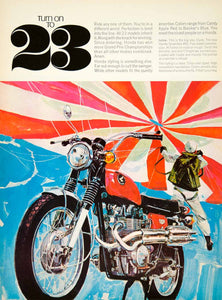 1968 Ad Honda Motorcycles Models Scrambler 450 Trail 90 50 Touring Super YMMA3
