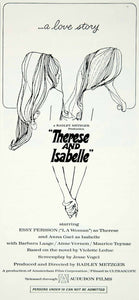1968 Ad Therese and Isabelle Radley Metzger Gay Film Love Essy Persson YMMA3