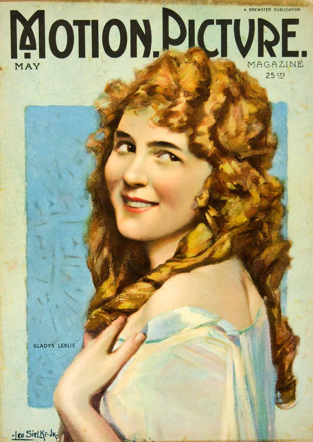 1921 Cover Motion Picture Gladys Leslie Leo Sielke Portrait Curls Hair May YMP1