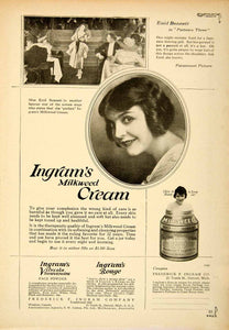 1919 Ad Ingram's Milkweed Cream Velveola Souveraine Rouge Enid Bennet YMP1