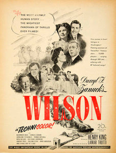 1944 Ad Wilson Darryl Zanuck Henry King Lamar Trotti 20th Century Fox YMP1