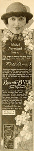 1919 Ad Mabel Normand Bonnie-B Veil Net Beauty Fashion Accessory Elastic YMP1