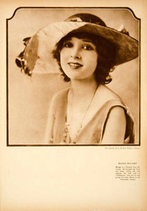 1921 Rotogravure Madge Bellamy Portrait Moffett Studio Hat Actress