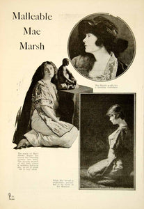 1919 Print Mae Marsh Actress Film Star Silent Molly-O Paddy Hoodoo Seated YMP1