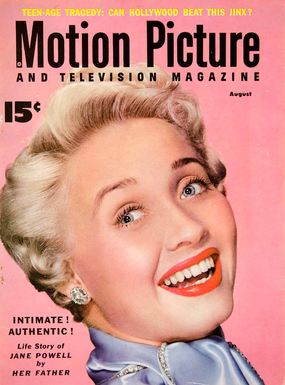 1953 Cover Portrait Jane Powell Motion Picture Television Movie Film YMP2