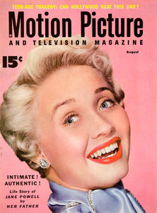 1953 Cover Portrait Jane Powell Motion Picture Television Movie Film YMP2