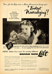 1953 Ad Home Permanent Lilt Hair Beauty Procter Gamble Fashion Portrait YMP2