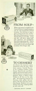 1922 Ad Vintage National Biscuit Company Oysterettes Oyster Crackers Fig YMP3