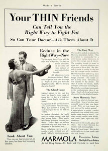 1931 Ad Vintage Quackery Marmola Prescription Weight Loss Pills Obesity Fat YMS1