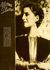 1934 Rotogravure Norma Shearer Hollywood Star Movie Actress Film Irving YMS1
