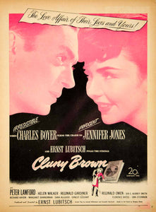 1946 Ad Movie Cluny Brown Ernst Lubitsch Charles Boyer Jennifer Jones Film YMS2