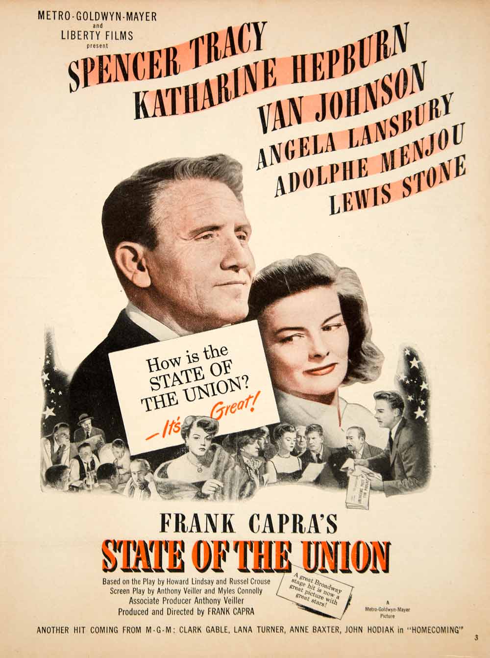 1948 Ad Movie State of the Union Frank Capra Spencer Tracy Katharine YMS2