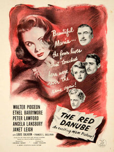 1949 Ad Film Red Danube Walter Pidgeon Ethel Barrymore Peter Lawford Janet YMS2