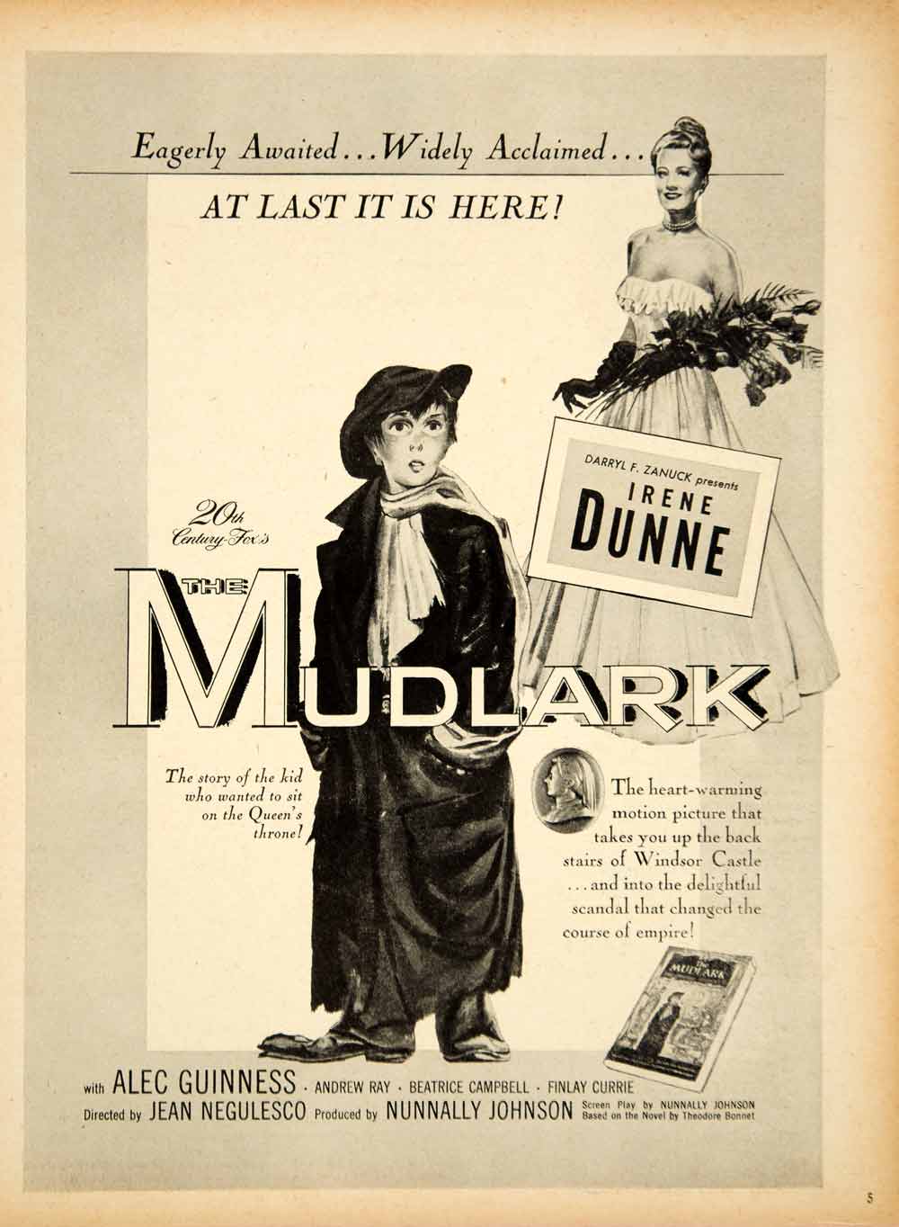 1951 Ad Movie Mudlark Irene Dunne Alec Guinness Jean Negulesco Windsor YMS2