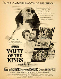 1954 Ad Movie Valley of the Kings Robert Taylor Eleanor Parker Egypt Sphinx YMS2
