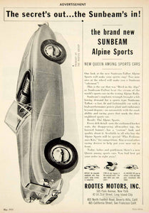1953 Ad Rootes Group Sunbeam-Talbot Alpine Mark I 2Door Sports Car Auto YMT1