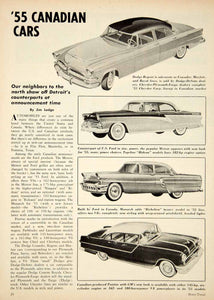 1955 Article Ford Meteor Rideau Monarch Richelieu Chrysler Dodge Regent Car YMT1