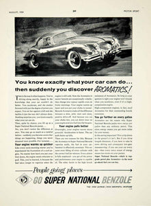 1959 Ad Super National Benzole Motor Oil Petroleum Car Automobile Garage YMT2