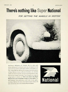 1960 Ad Super National Benzole Anti-Freeze Motor Oil Petrol Gas Car Auto YMT2