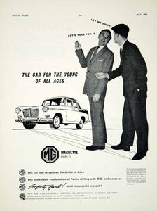 1960 Ad MG Magnette Mark III Saloon Car Classic Automobile Pinin Farina YMT2