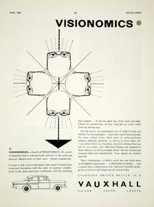 1960 Ad Vauxhall Victor Motors Visionomics Automobile Car Engineering Art YMT2