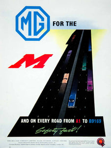 1960 Ad 1961 MG Magnette Mark III Saloon Classic Car Auto Highway Road YMT2