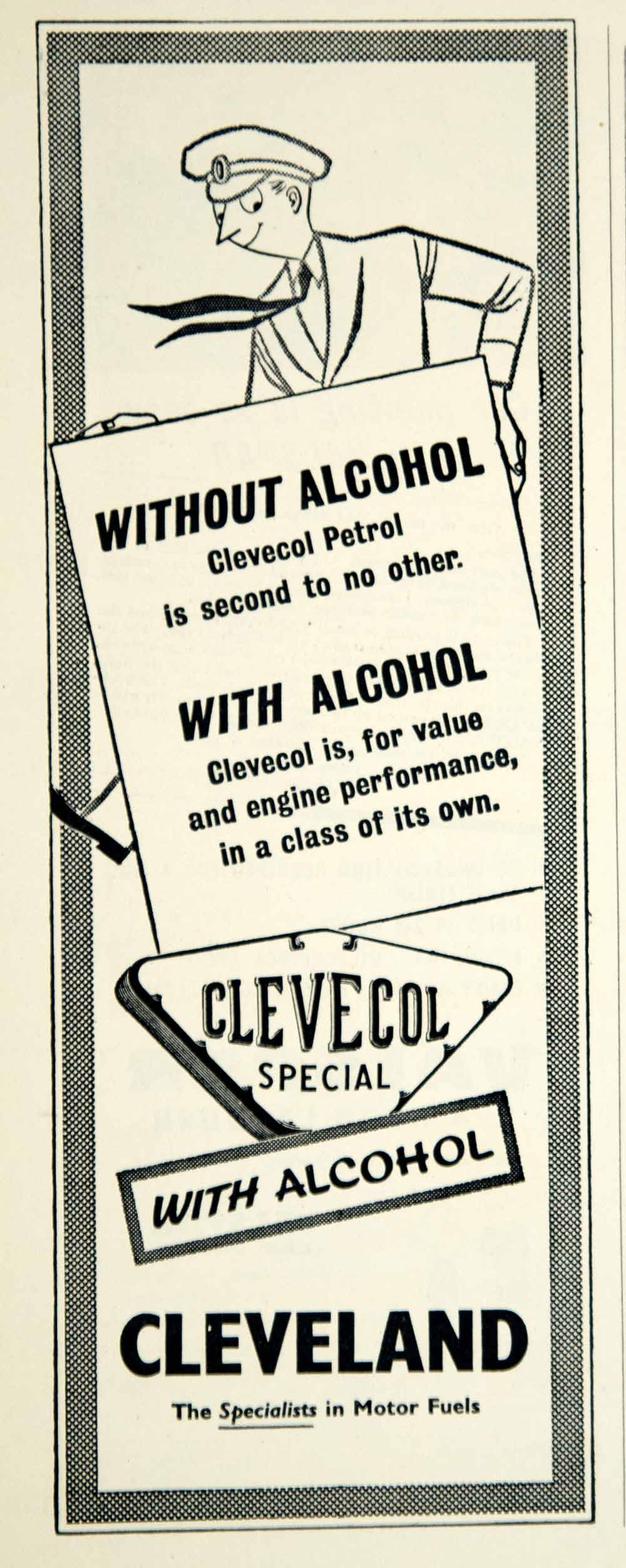 1956 Ad Cleveland Oil Clevecol Special Motor Fuel Petroleum Gas Auto Car YMT2
