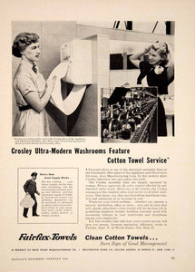 1954 Ad Fairfax Towels West Point Manufacturing Bathroom Women Cotton YNB1