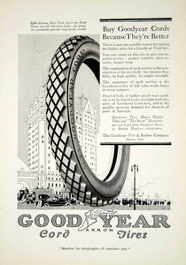 1916 Ad Good Year Tire Company Corded Tires Akron Ohio Rubber Car Vehicle YNG1