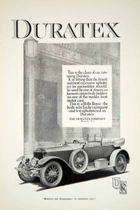 1917 Ad Duratex Company Upholstery Rolls Royce Newark New Jersey Historical YNG1