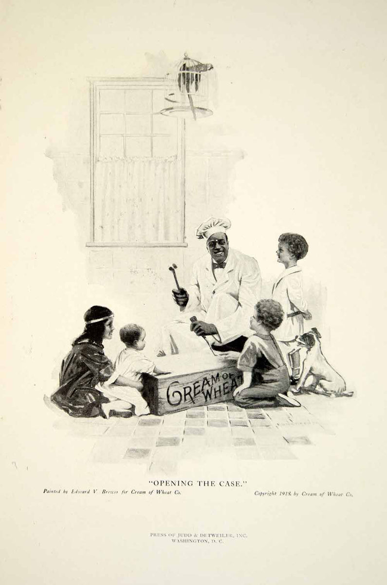Chef Rastus 1918 Ad Cream of Wheat Food Rastus Iconic American Consumable Cereal G ...
