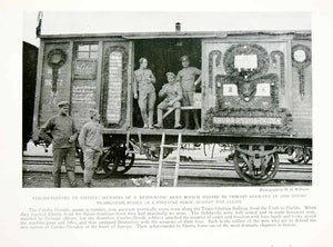 1918 Print Czecho-Slovaks WWI Soldiers Train Car Trans-Siberian Railway YNG3