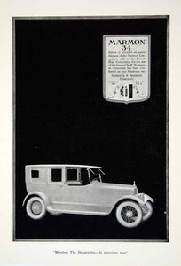 1919 Ad Nordyke Marmon Car Company Covered Vehicle Indianapolis Indiana YNG4