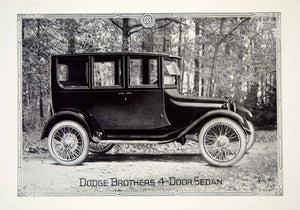 1919 Ad Dodge Brothers Four Door Sedan Automobile Vehicle Closed Car Image YNG4 - Period Paper
