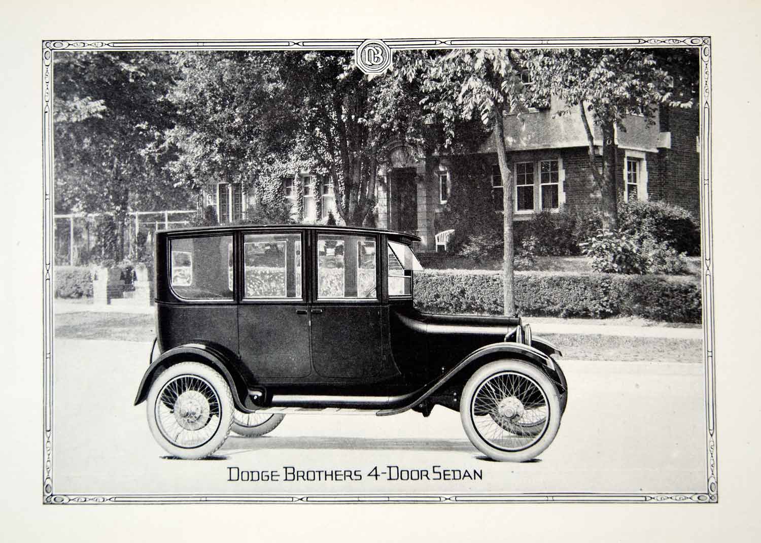 1919 Ad Dodge Brothers Four Door Sedan Covered Car Automobile Vehicle Image YNG4