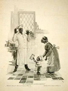 1916 Ad Cream of Wheat Black Americana Chef Rastus Baby Edward Brewer Art YNM6
