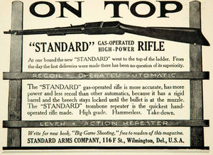 1910 Ad Standard Gas Operated High Power Repeater Rifle 116 F St Wilmington YNS1