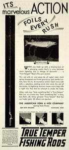 1931 Ad True Temper Toledo Fishing Rod Muskellunge 1929 Keith Bldg YNS1