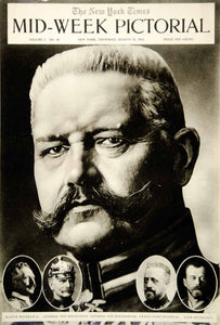 1915 Cover German General Paul von Hindenburg World War I Germany President YNY2