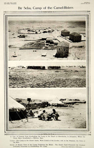 1915 Rotogravure WWI Bir Seba Ottoman Turkish Empire Military Camp Base YNY2