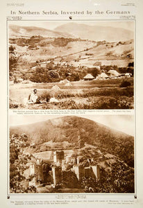 1915 Rotogravure World War I Serbian Landscape Manasija Monastery Castle YNY2