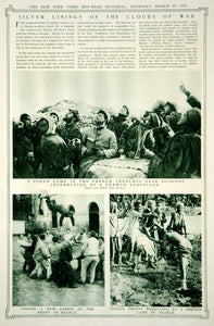 1915 Rotogravure WWI Camp Life Soldiers Trenches Poker Game Snowball Fight YNY2