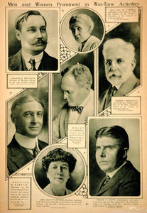 1917 Rotogravure WWI Ida Tarbell Robert Brookings Frank A. Scott US Defense YNY3