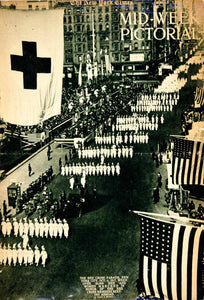 1917 Rotogravure Cover World War I Red Cross Parade New York City Street YNY3