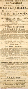 1860 Ad Dr. Townsend's Compound Extract of Sarsaparilla Medical Quackery YAO1