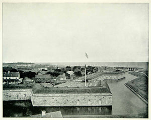 1894 Print Star Fort Munroe Hampton Virginia Old Point Comfort National YOC1