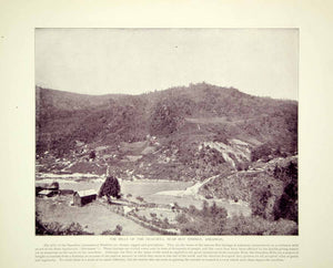 1894 Print Ouachita Hills Mountains Hot Springs Missouri Landscape Historic YOC2