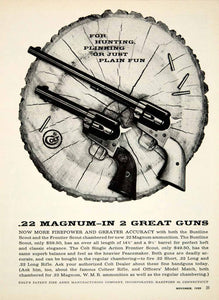 1959 Ad Colt Buntline Frontier Scout .22 Magnum Revolver Gun Hunting YOL1